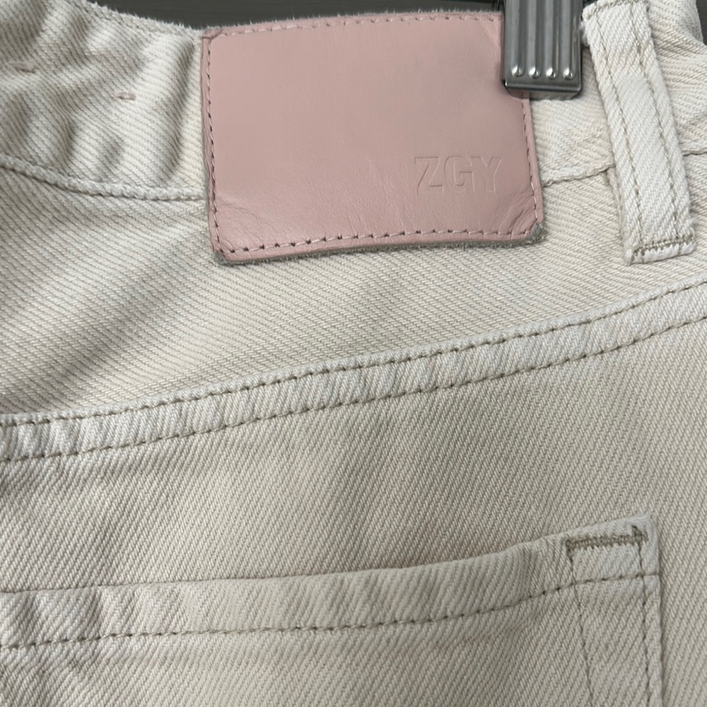 Women's Cream Denim Maxi Skirt - Picture 5 of 7